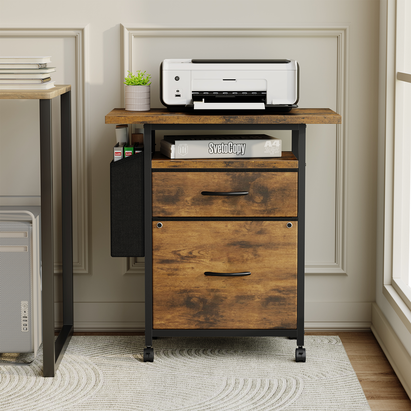 Office Furniture Wholesale - JHK Mobile File Cabinet with 2