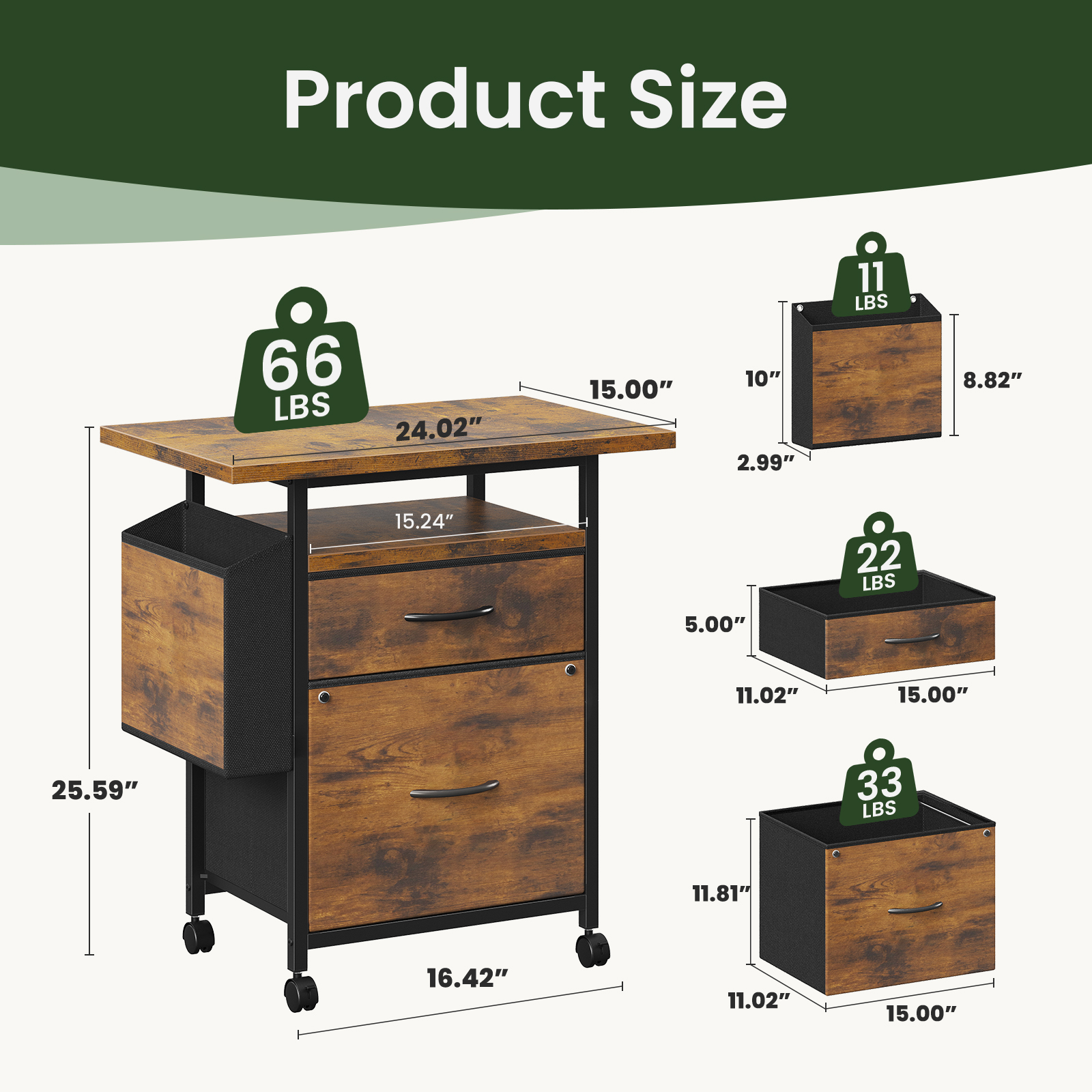 JHK Mobile File Cabinet with 2 - Office Furniture Wholesale avaliação e preço