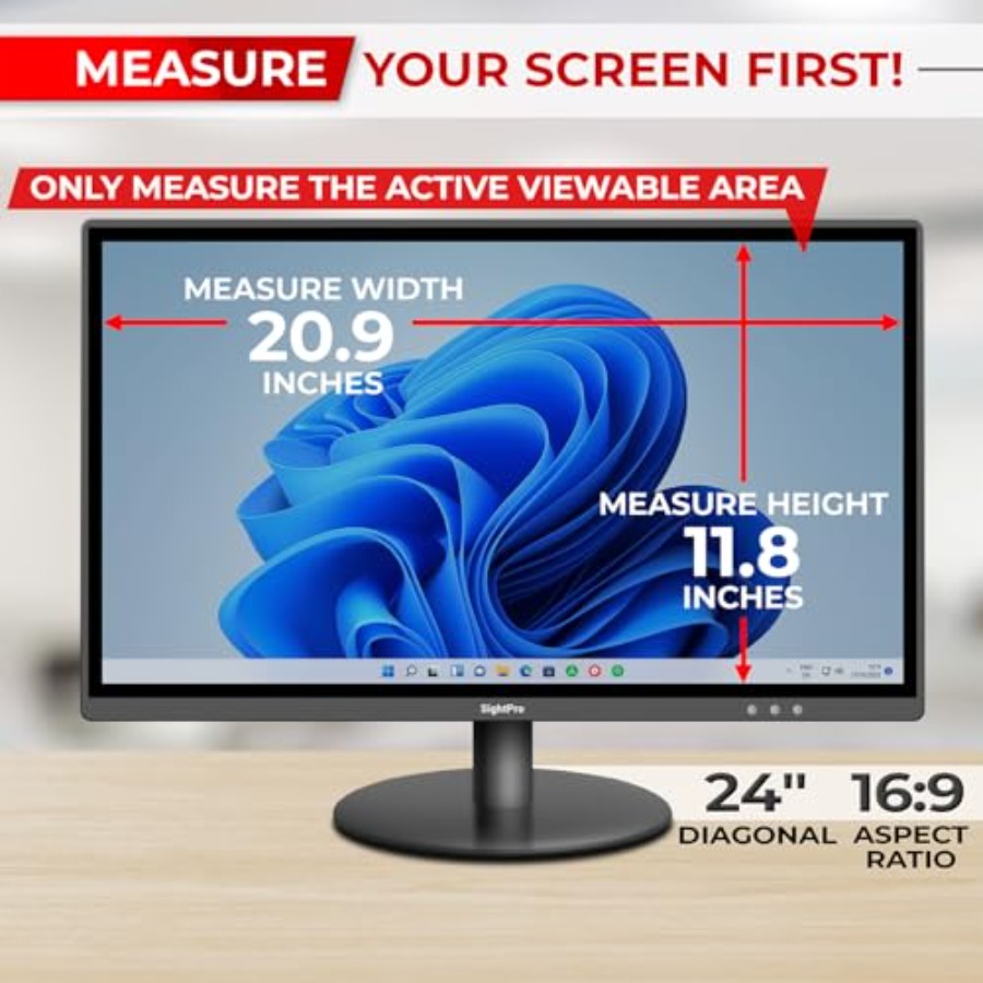 24 Inch 16:9 Computer Privacy  - Monitor Privacy Filter avaliação e preço