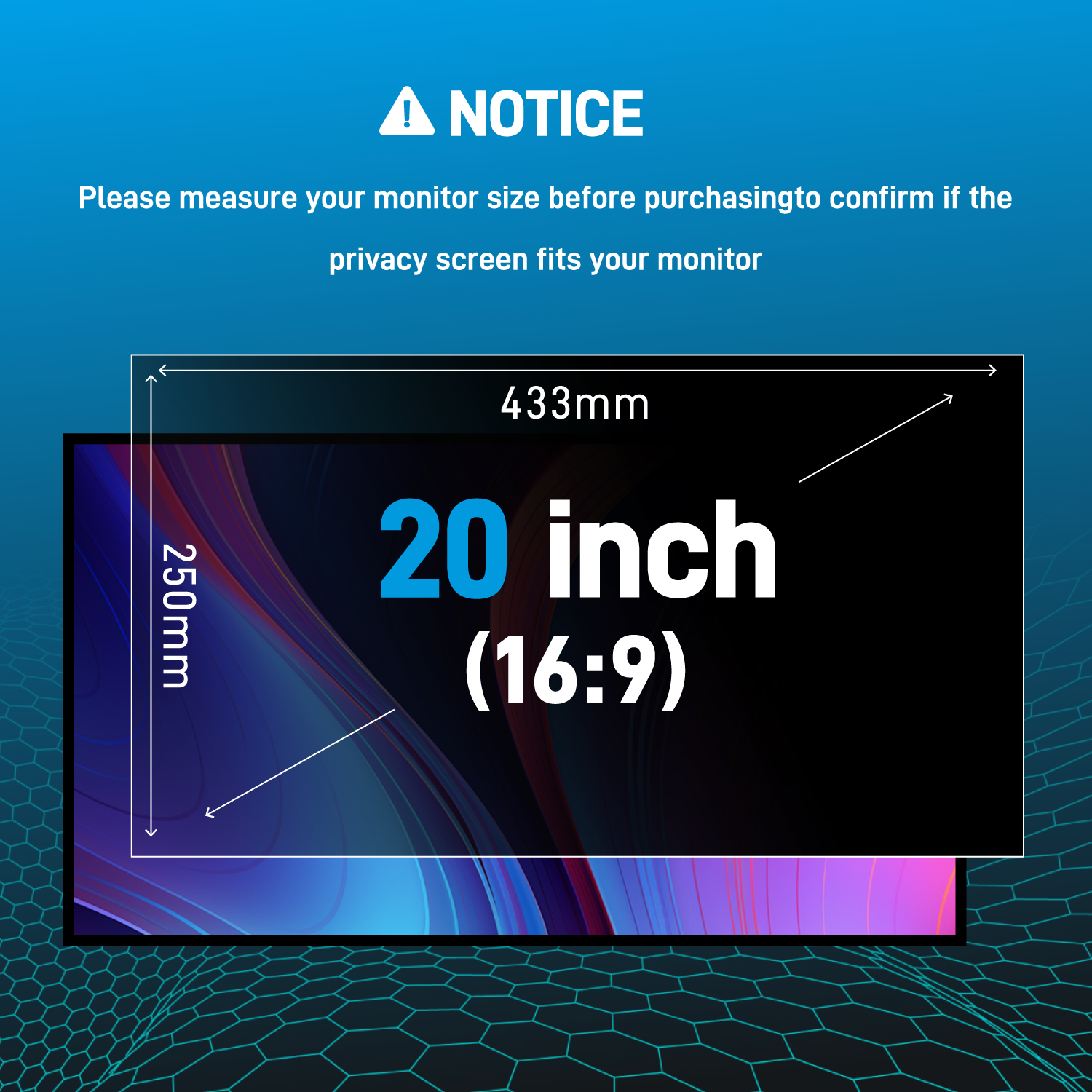 20 Inch Computer Privacy Scree - Monitor Privacy Filter avaliação e preço